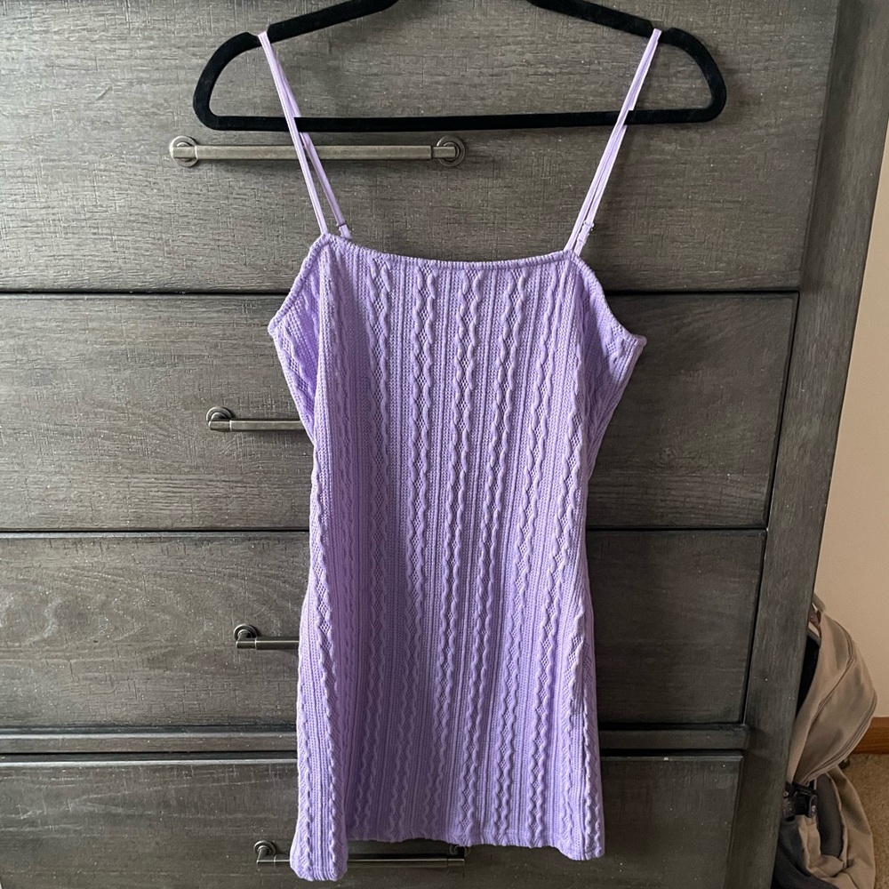Pacsun Purple Knit Crochet Dress